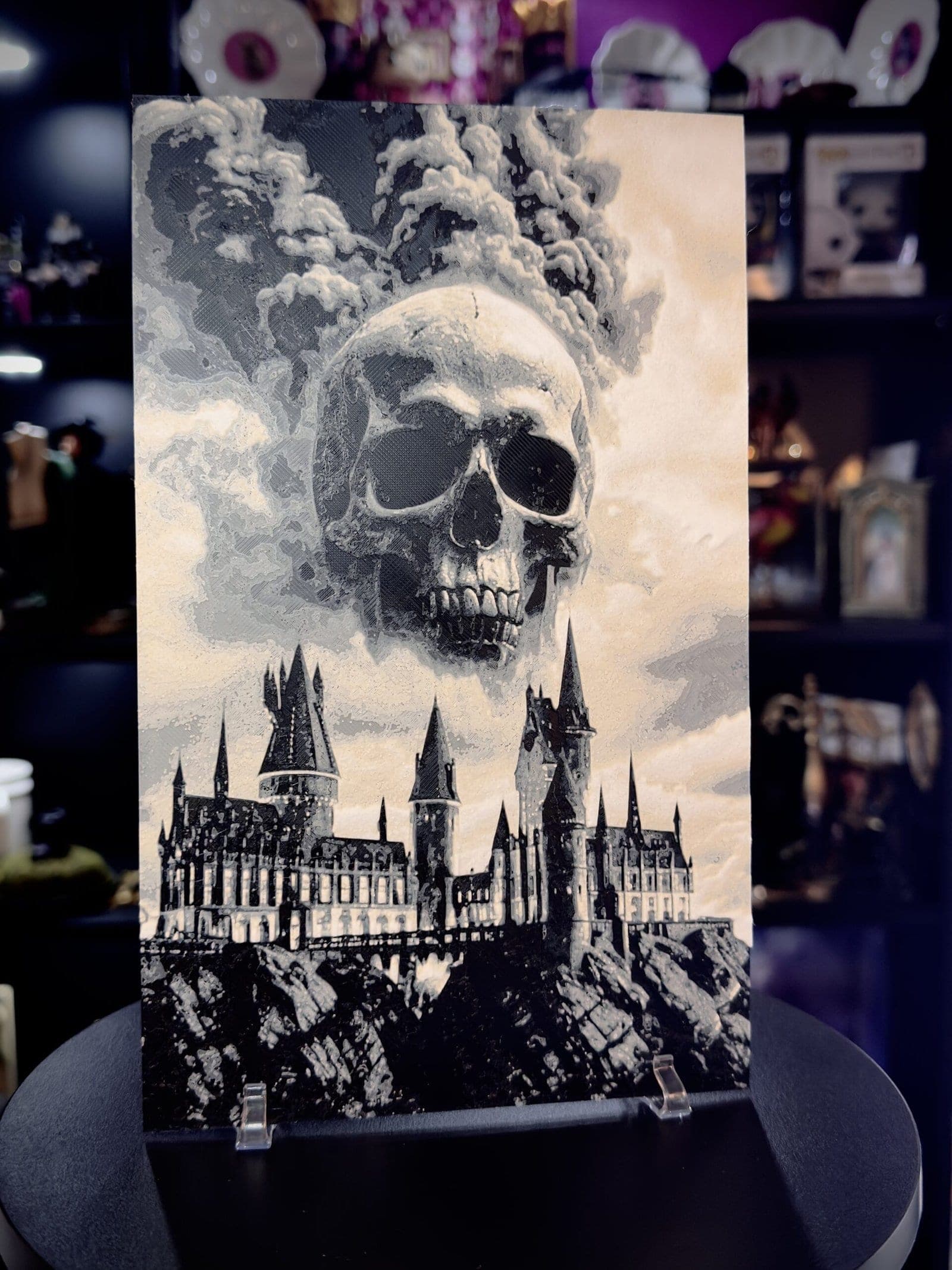 marca tenebrosa de los mortifagos ilustracion 3d coleccionable mundo magico