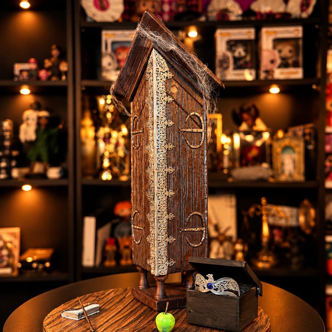 armario evanescente de draco malfoy diorama coleccionable mundo magico