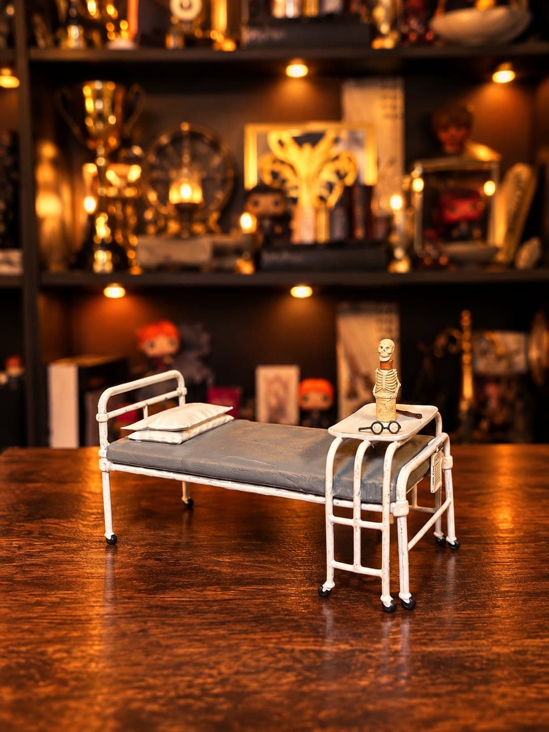 cama de la enfermeria de hogwarts diorama coleccionable mundo magico