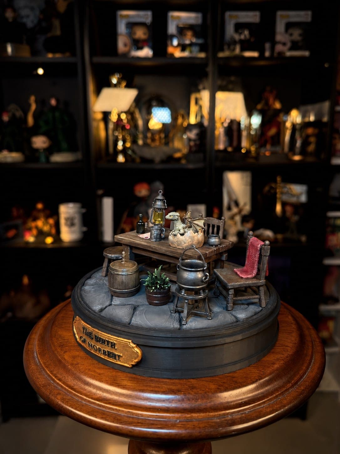 nacimiento de norberto el dragon de hagrid diorama coleccionable mundo magico