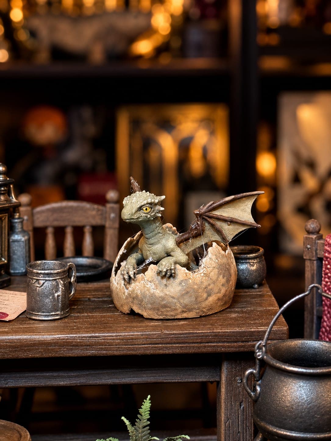 nacimiento de norberto el dragon de hagrid diorama coleccionable mundo magico