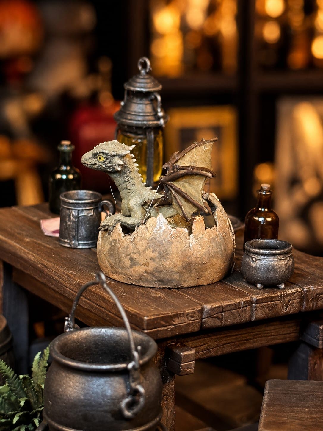 nacimiento de norberto el dragon de hagrid diorama coleccionable mundo magico