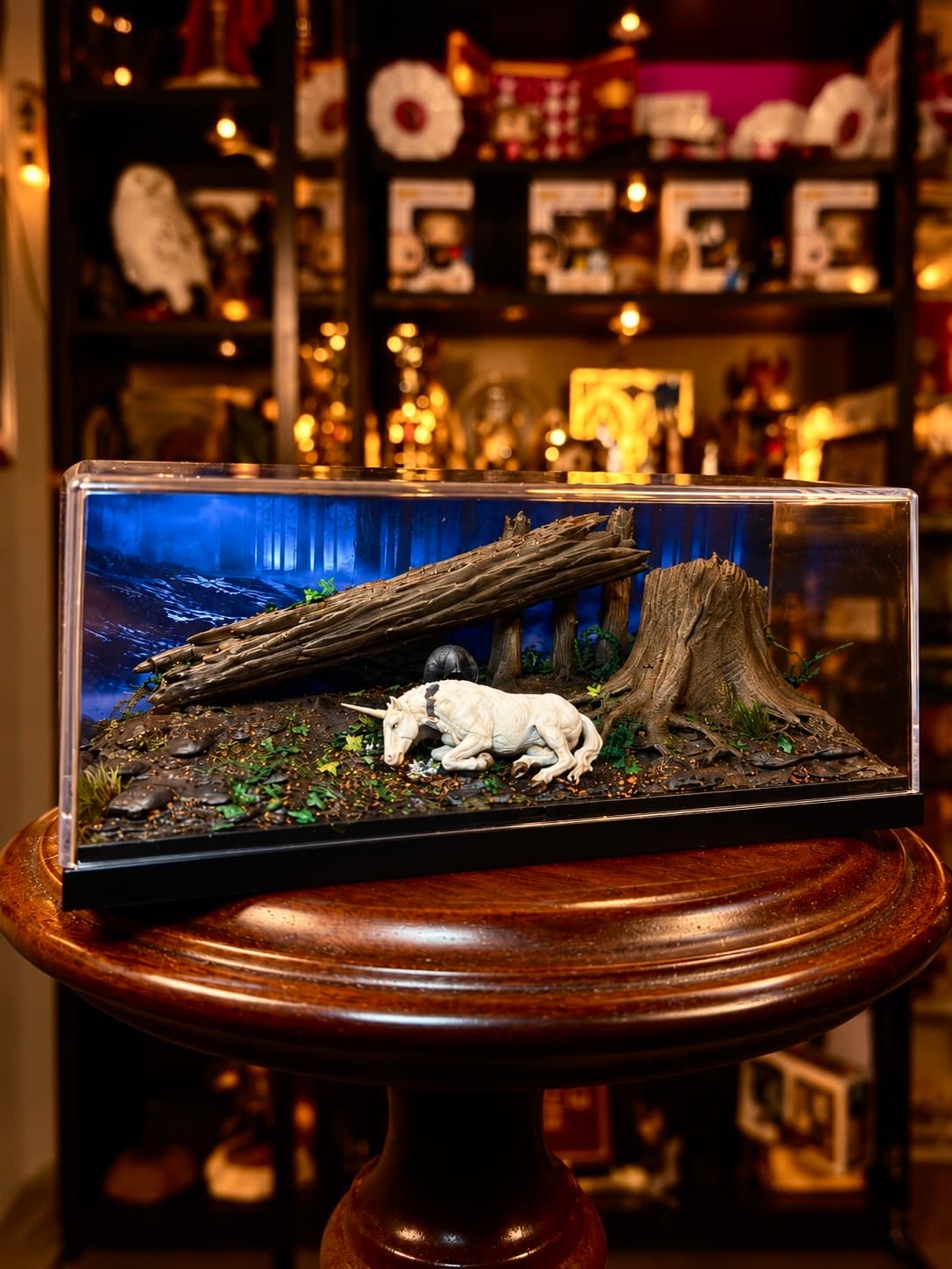 Diorama del Unicornio y el Mago Oscuro