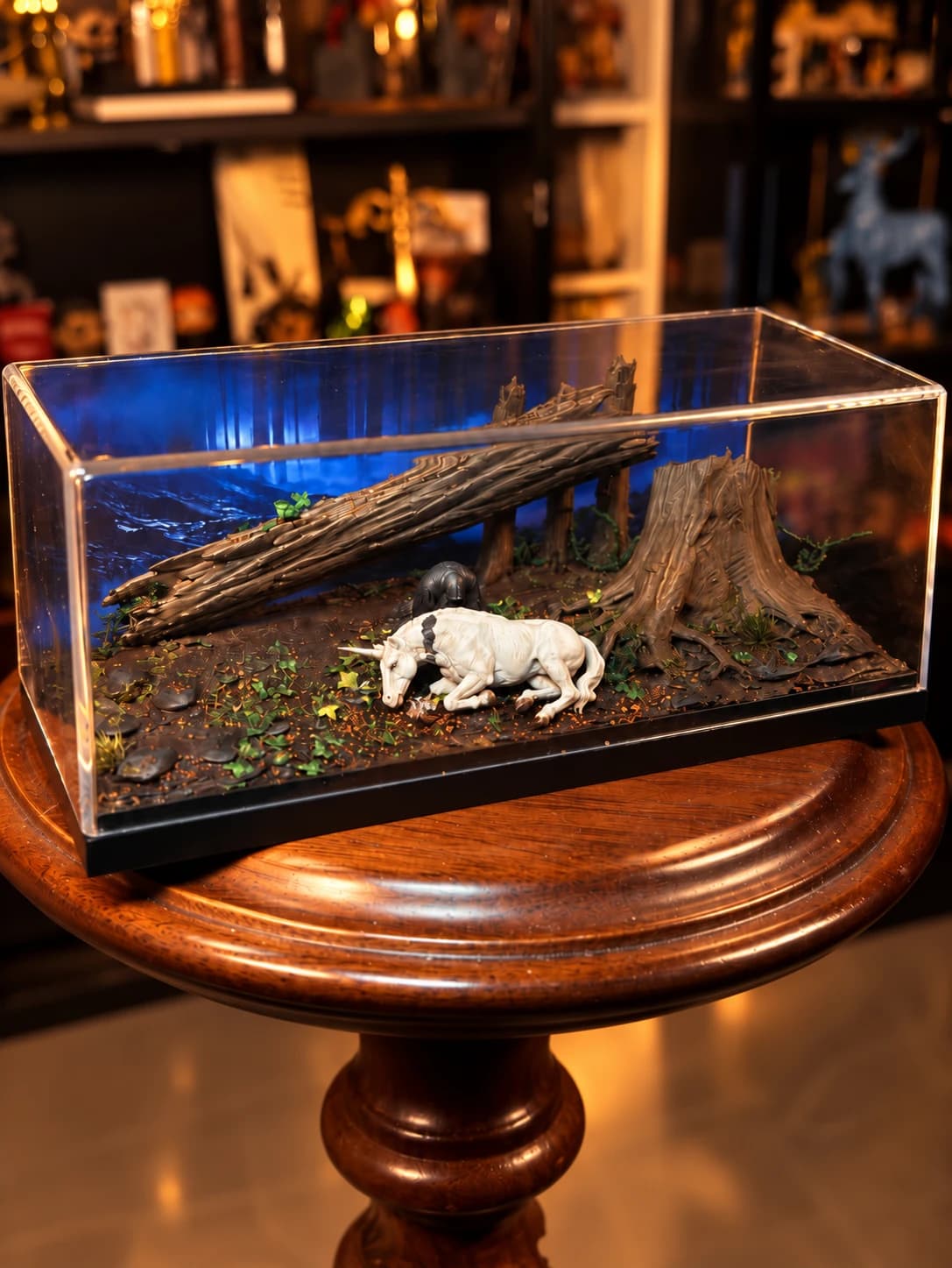 Diorama del Unicornio y el Mago Oscuro