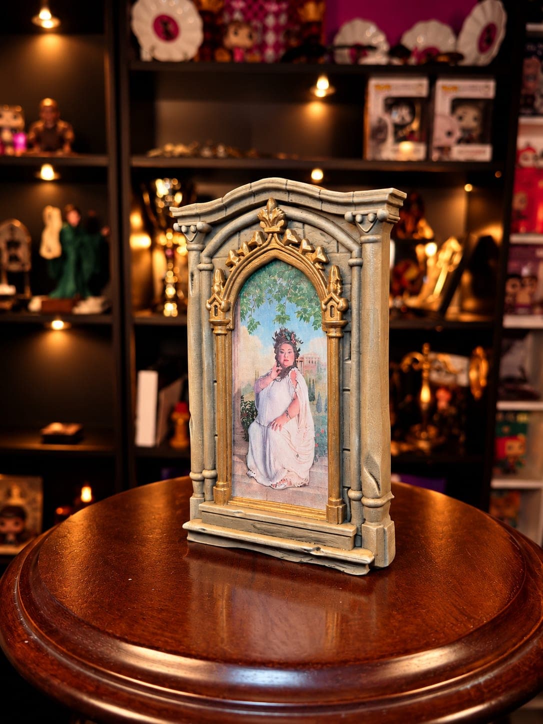 retrato de la dama gorda entrada a la torre de gryffindor figura decorativa coleccionable