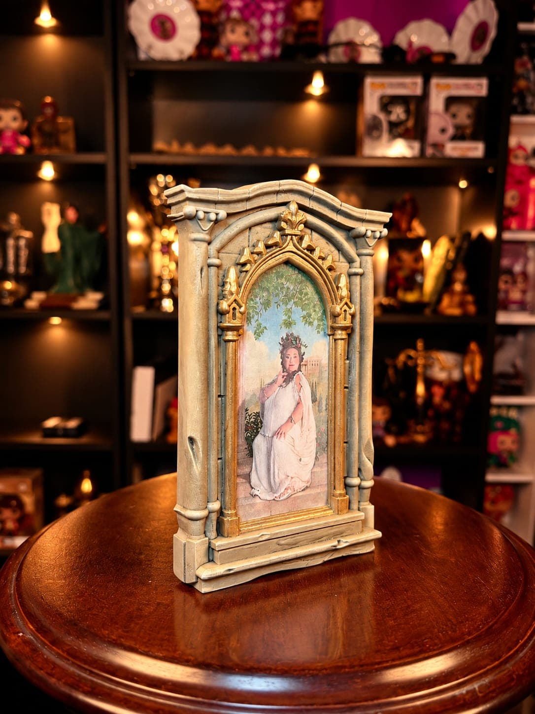 retrato de la dama gorda entrada a la torre de gryffindor figura decorativa coleccionable