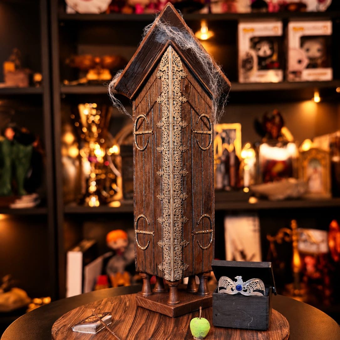 armario evanescente de draco malfoy diorama coleccionable mundo magico