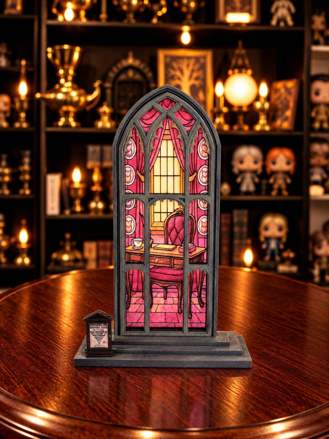 vidriera del despacho de dolores umbridge alta inquisidora figura coleccionable mundo magico