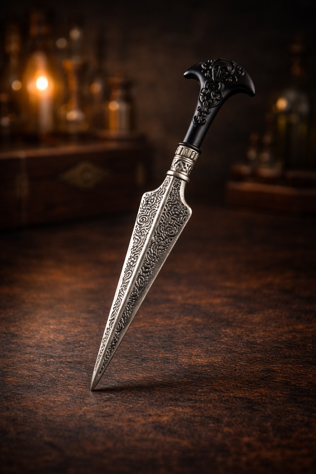 daga de bellatrix lestrange inspirada en la magia oscura del mundo mágico de harry potter objeto coleccionable decorativo