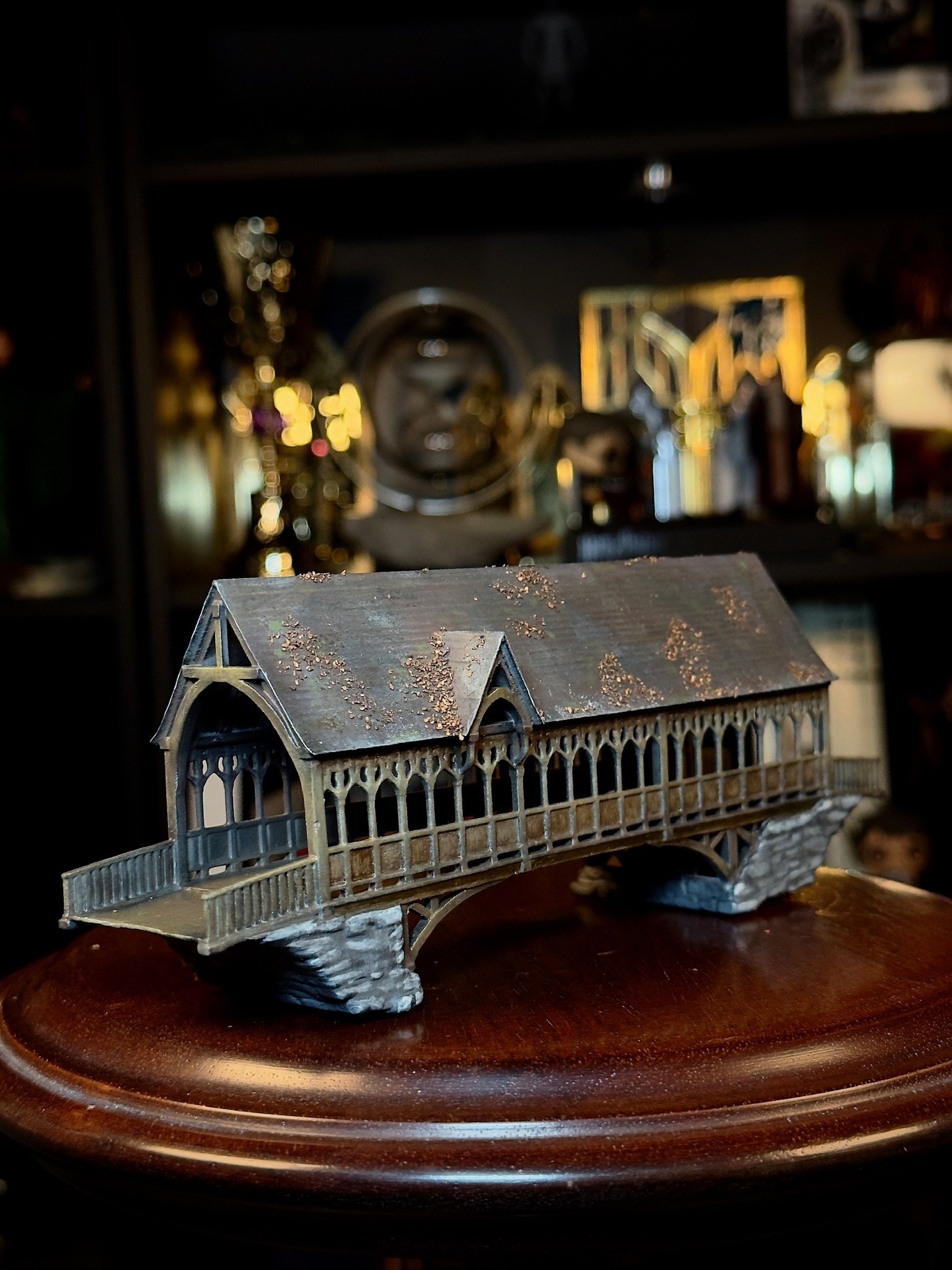 puente del castillo inspirado en hogwarts figura decorativa del mundo mágico para coleccionistas de harry potter