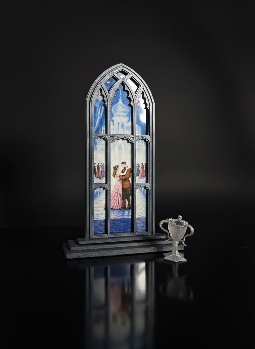 Figura del mundo mágico vidriera palacio